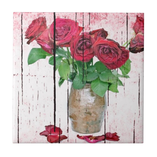 Rose Fliese (Vorderseite)