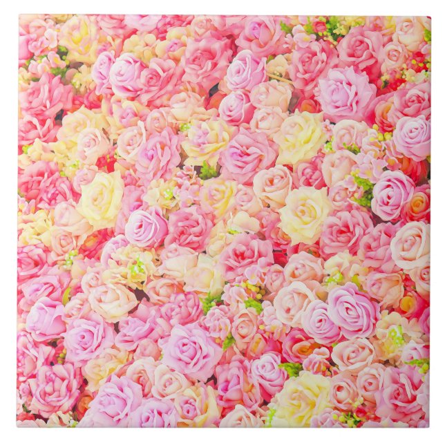 Rose Fliese (Vorderseite)