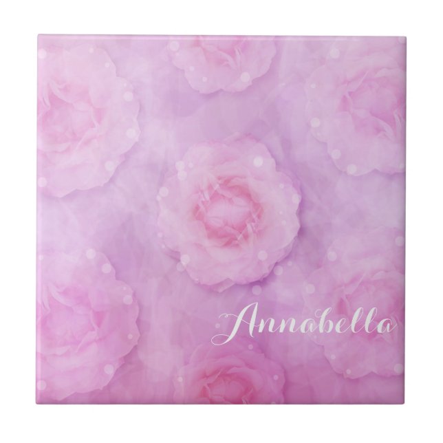 Rose Fliese (Vorderseite)