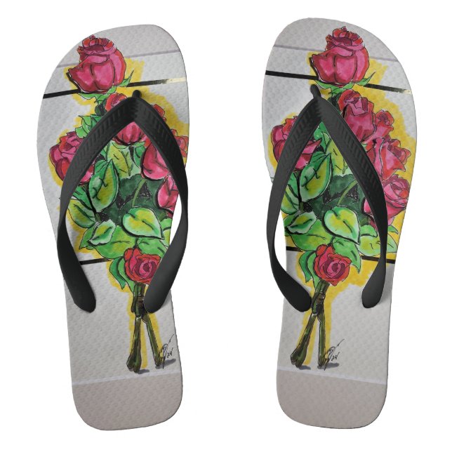 Rose Flip Flops (Fußbett)