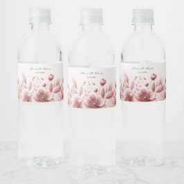 Rose Flora Flasche Wasserflaschenetikett
