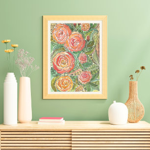 Rose Flora und Fauna Poster