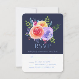 Rose Floral Bouquet Party UAWG RSVP Karte