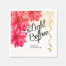 Rose Floral Die Nacht vor Napkins