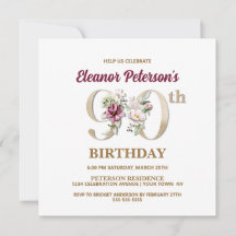Rose Floral E 90. Geburtstagsparty