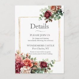 Rose Floral Eukalyptus Begleitkarte