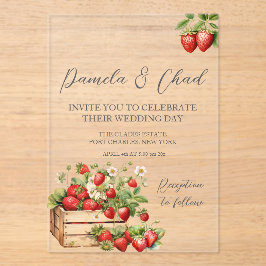 Rose Floral Eukalyptus Wedding Acryleinladungen