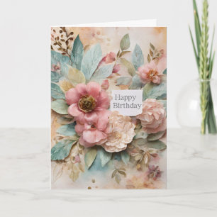Rose Floral Geburtskarte Karte