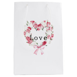 Rose Floral Hearts Brautparty Mittlere Geschenktüte