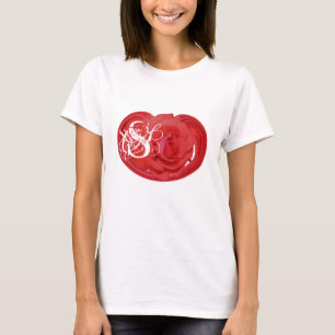 Rose Floral Monogramm Ihre Initialen T-Shirt