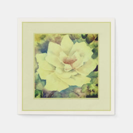 Rose Floral Napkins — Sage & Ivory Gard Serviette