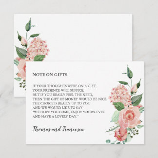 Rose Floral Wasserfarbe Wunschkarte Einladung