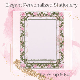 Rose Florals Personalisiert Letterhead Briefbogen