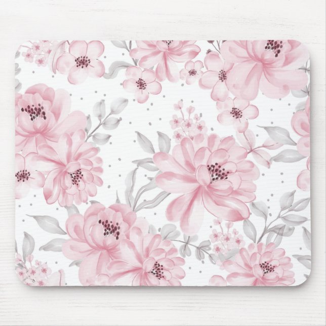 Rose flower pattern mousepad (Vorne)
