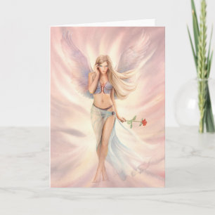 "Rose" Flügeldrachen mit Rote Rose-Grußkarte Karte