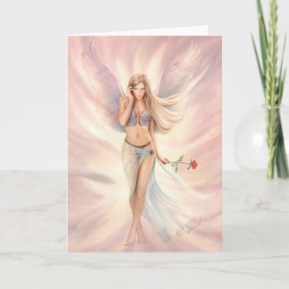 "Rose" Flügeldrachen mit Rote Rose-Grußkarte Karte