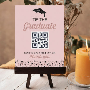 Rose Foil Script Confetti Tipp für das Graduate-Ze Poster
