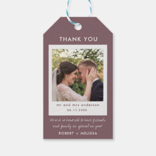 Rose Foto Hochzeit Danke, dass Sie Gift Tags Geschenkanhänger