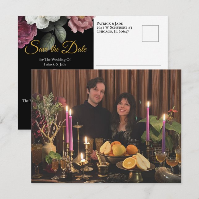 Rose Foto Postkarte (Vorne/Hinten)