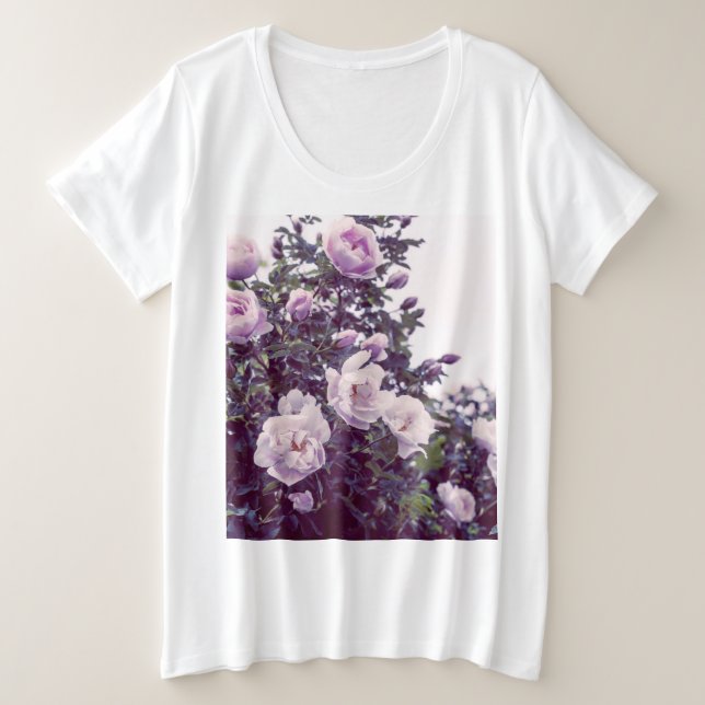 Rose Fotografie Große Größe T-Shirt (Design vorne)