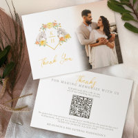 Rose Fotos QR Code für Hochzeiten auf Monogramm