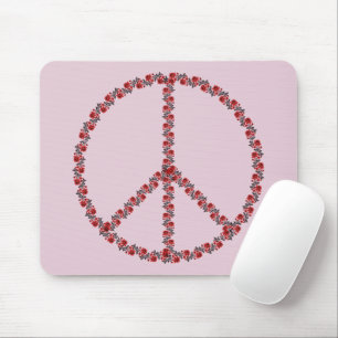 Rose - Friedenszeichen Mousepad