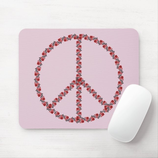 Rose - Friedenszeichen Mousepad (Mit Mouse)