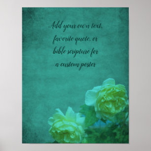 Rose fügen Ihren eigenen Text oder Ihren eigenen K Poster