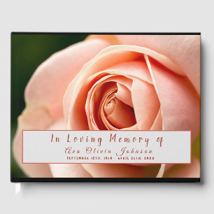 Rose Funeral Memorial Guest Book Gästebuch
