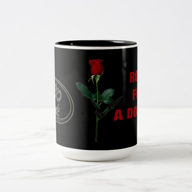 ROSE FÜR A DOMME ZWEIFARBIGE TASSE (Mittel)