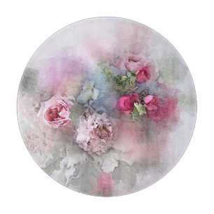 Rose für Aquarellbilder Blumenmuster Blume Bouquet Schneidebrett
