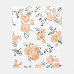 Rose für Aquarellbilder: Schwarz Fleecedecke