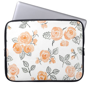 Rose für Aquarellbilder: Schwarz Laptopschutzhülle