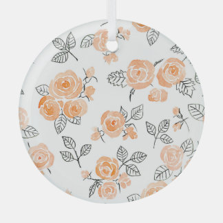 Rose für Aquarellbilder: Schwarz Ornament Aus Glas