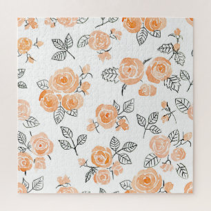 Rose für Aquarellbilder: Schwarz Puzzle
