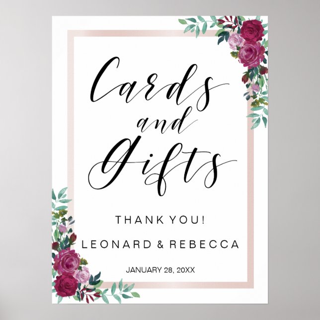 Rose für Aquarellbilder - Zeichen Poster (Vorne)