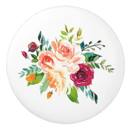 Rose für Aquarellfarben Keramik Keramikknauf