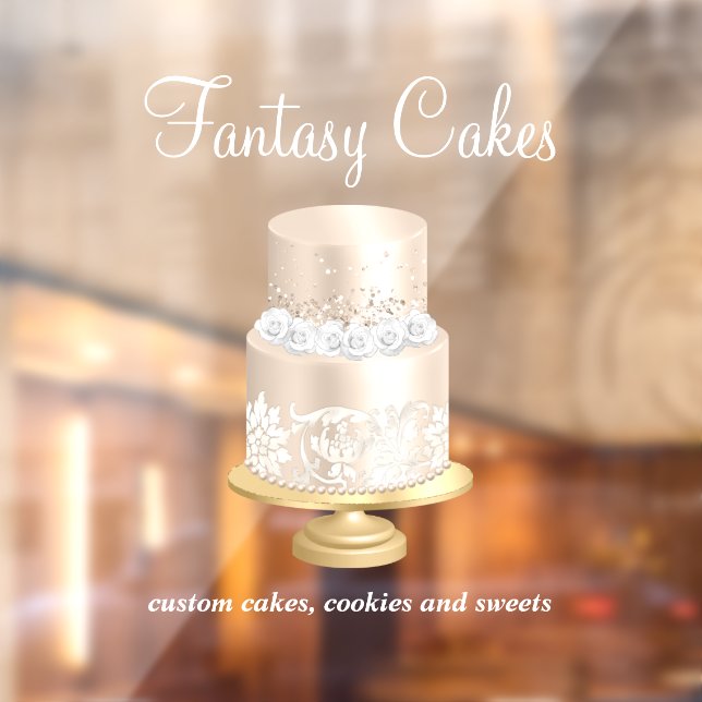 Rose für Bäckereien Fensteraufkleber (Blatt 2)