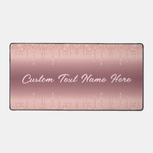 Rose für benutzerdefinierte Textnamen Gold Blush G Schreibtischunterlage