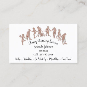 Rose für Classreinigungsdienste Logo "Maid White  Visitenkarte