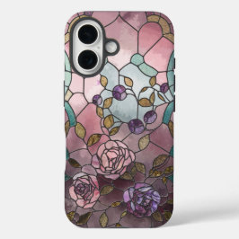 Rose für das festgehaltene Glasfenster iPhone 16 F Hülle