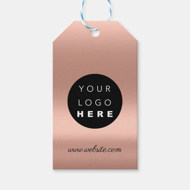 Rose für das Logo für benutzerdefinierte Unternehm Geschenkanhänger (Vorderseite)