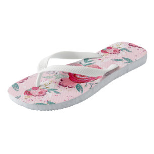 Rose für den Glitzer in Heiß- und Rosa Flip Flops