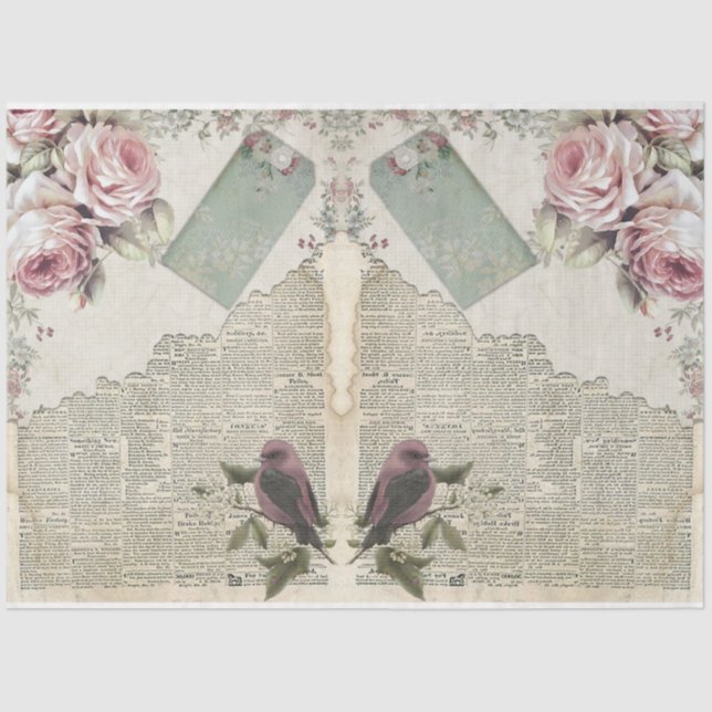 Rose für Design der Decoupage-Serie 23 Seidenpapier (Vorderseite)