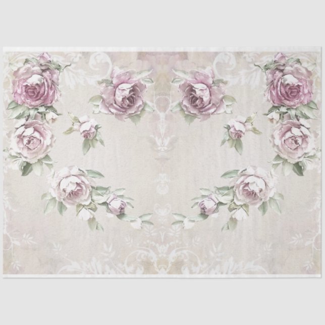 Rose für Design der Decoupage-Serie 24 Seidenpapier (Vorderseite)