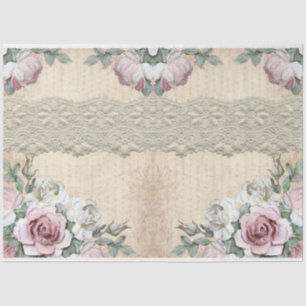 Rose für Design der Decoupage-Serie 27 Seidenpapier