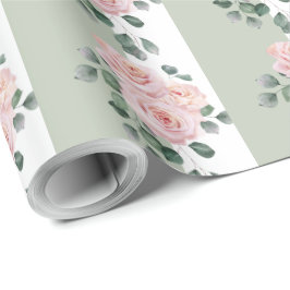 Rose für die Aquarellfarben "Light Sage Green" und Geschenkpapier