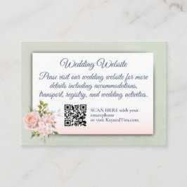 Rose für die Bereiche Grün und Peach Begleitkarte