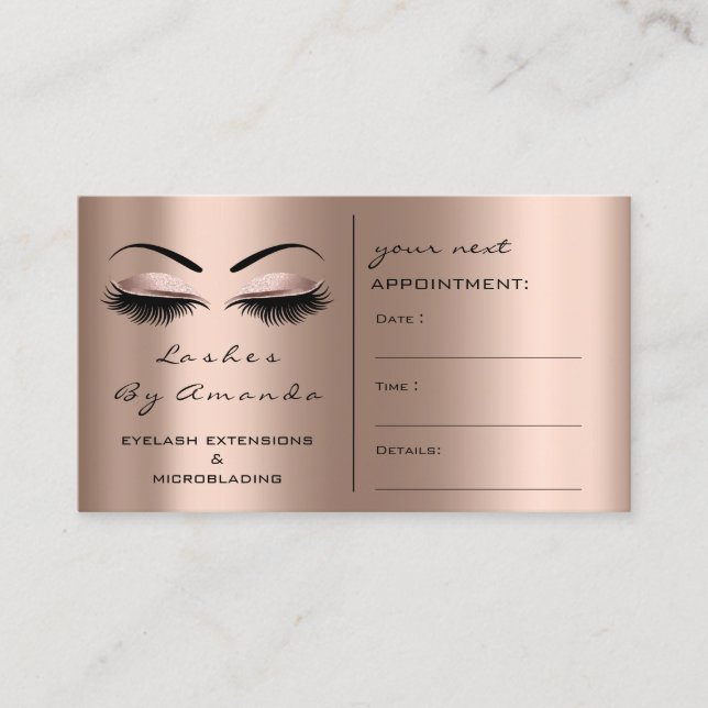 Rose für die Bestellungskarte Makeup Artist Blush  Terminkarte (Vorderseite)