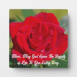 Rose für die Mama Tabletop Plaque mit Easel Fotoplatte
